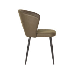 pro_74914_img_9399151 LABEL51 Eetkamerstoel Wave - Army - Microvezel - Zwart Metaal