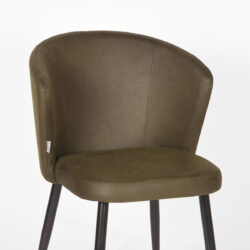 pro_74914_img_9399153 LABEL51 Eetkamerstoel Wave - Army - Microvezel - Zwart Metaal