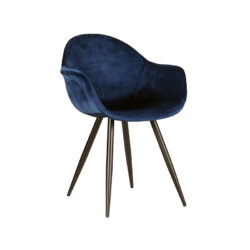 pro_7495_img_9393372 LABEL51 Eetkamerstoel Forli - Blauw - Fluweel - Zwart Metaal
