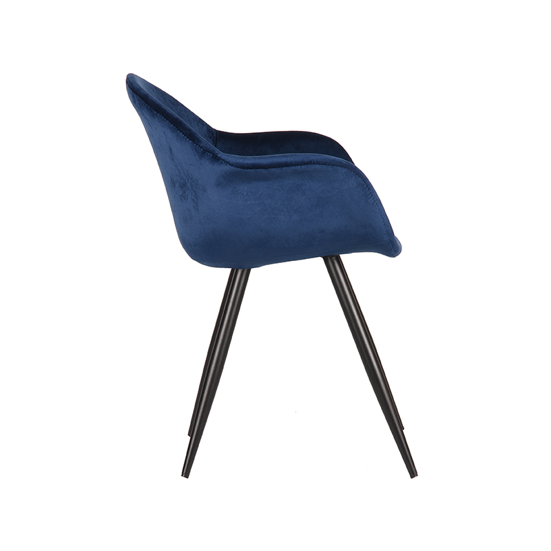 pro_7495_img_9393373 LABEL51 Eetkamerstoel Forli - Blauw - Fluweel - Zwart Metaal