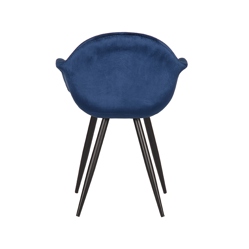 pro_7495_img_9393374 LABEL51 Eetkamerstoel Forli - Blauw - Fluweel - Zwart Metaal