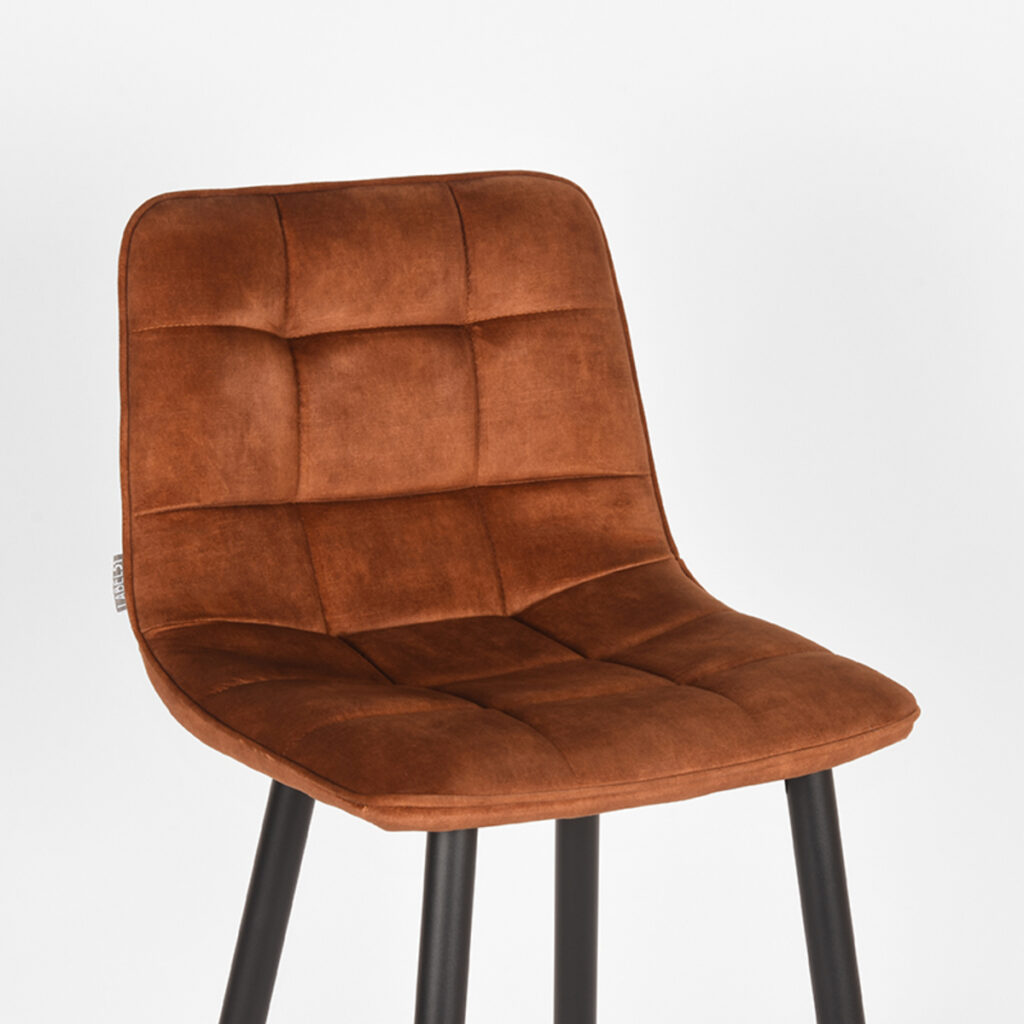 pro_75559_img_9394075 LABEL51 Barkruk Jelt - Oker - Velours - Laag