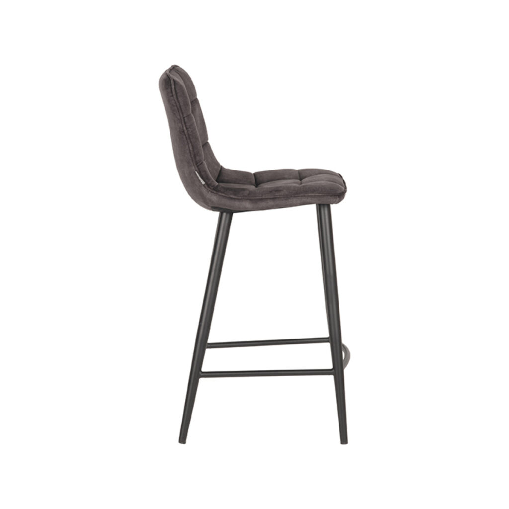 pro_75560_img_9394089 LABEL51 Barkruk Jelt - Antraciet - Velours - Laag