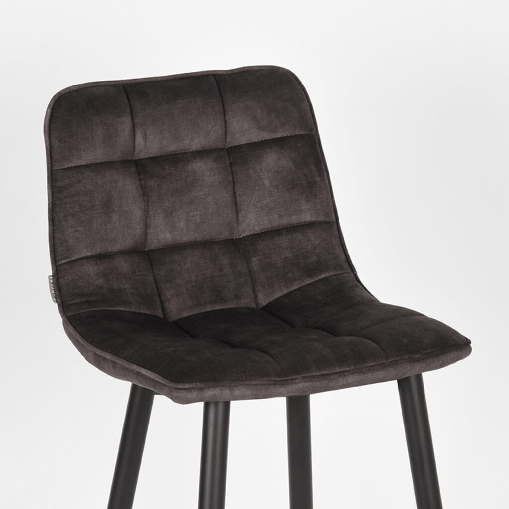 pro_75560_img_9394091 LABEL51 Barkruk Jelt - Antraciet - Velours - Laag
