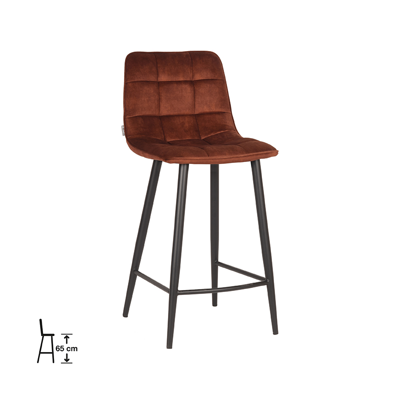 pro_75562_img_9394076 LABEL51 Barkruk Jelt - Rust - Velours - Laag