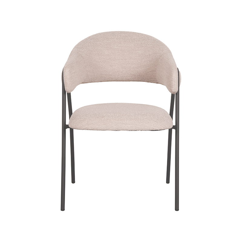 pro_77459_img_9394985 LABEL51 Eetkamerstoel Lowen - Naturel - Boucle - Zwart Metaal