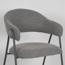 pro_77460_img_9394977 LABEL51 Eetkamerstoel Lowen - Grijs - Boucle - Zwart Metaal