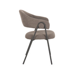 pro_77461_img_9394980 LABEL51 Eetkamerstoel Lowen - Bruin - Boucle - Zwart Metaal