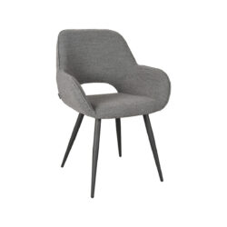 pro_79234_img_9393122 LABEL51 Eetkamerstoel Fer - Grijs - Boucle - Zwart Metaal