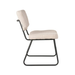 pro_79257_img_9396174 LABEL51 Eetkamerstoel Noah - Naturel - Boucle - Zwart Metaal