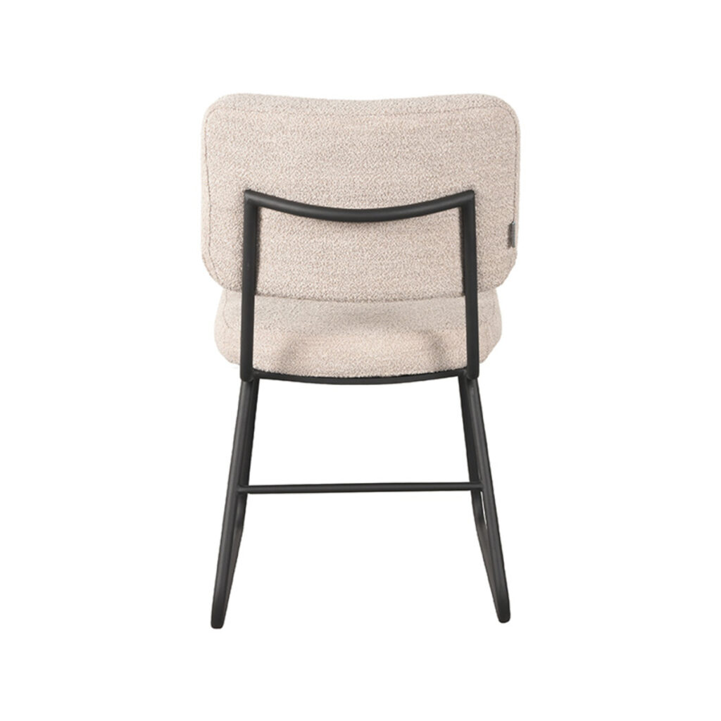 pro_79257_img_9396175 LABEL51 Eetkamerstoel Noah - Naturel - Boucle - Zwart Metaal