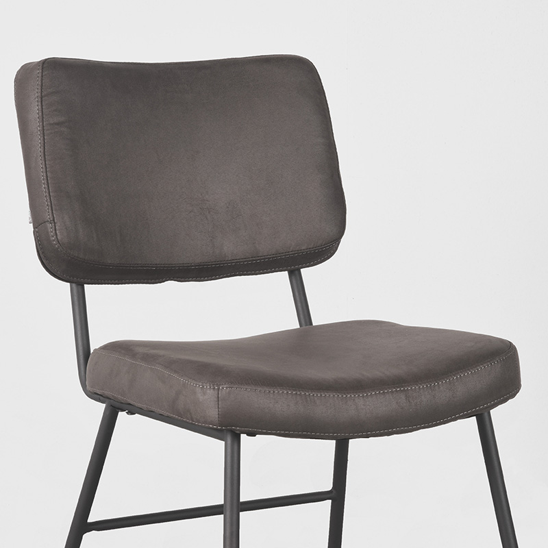 pro_79258_img_9396198 LABEL51 Eetkamerstoel Noah - Antraciet - Micro Suede - Zwart Metaal