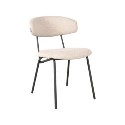 pro_79268_img_9399291 LABEL51 Eetkamerstoel Zack - Naturel - Boucle - Zwart Metaal