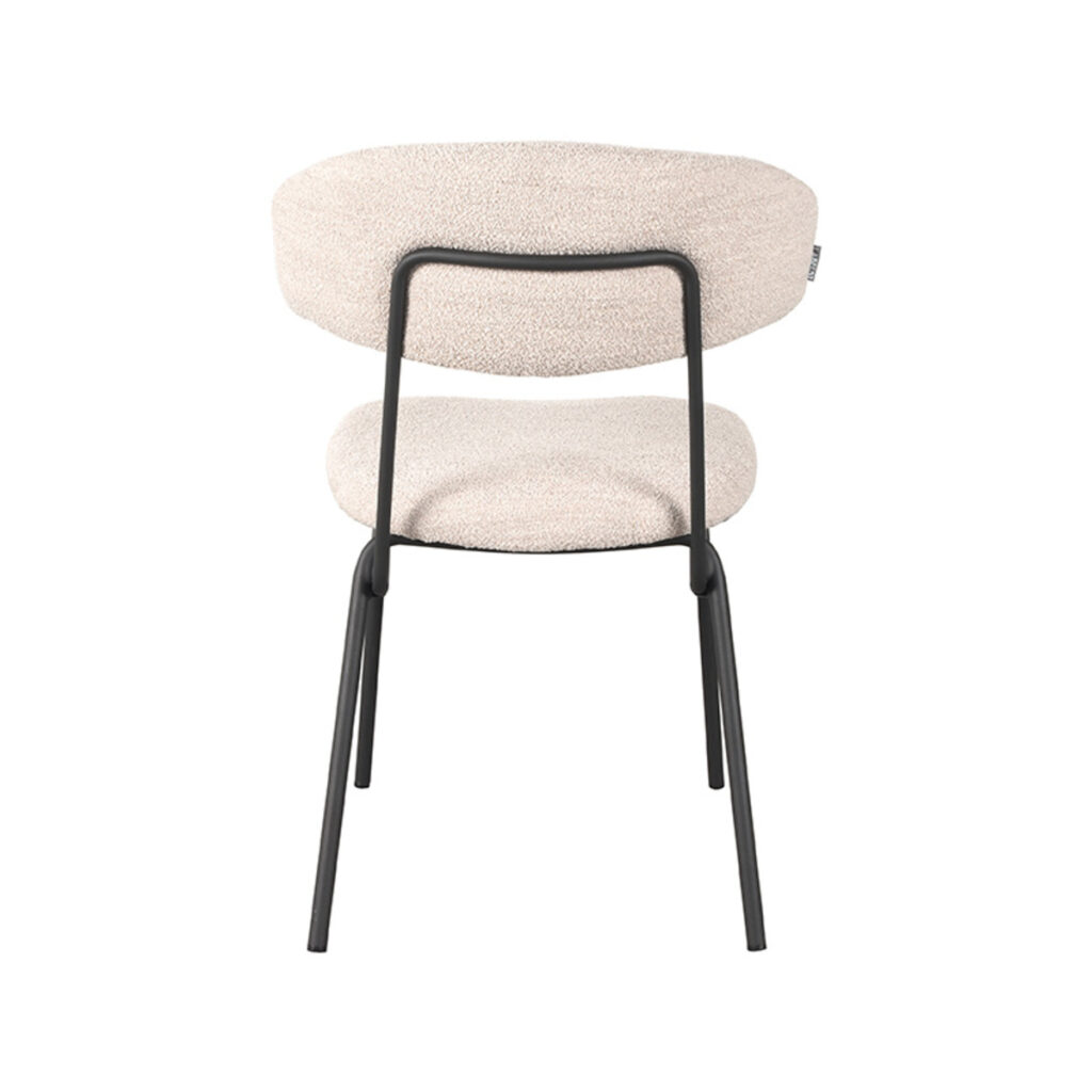 pro_79268_img_9399294 LABEL51 Eetkamerstoel Zack - Naturel - Boucle - Zwart Metaal
