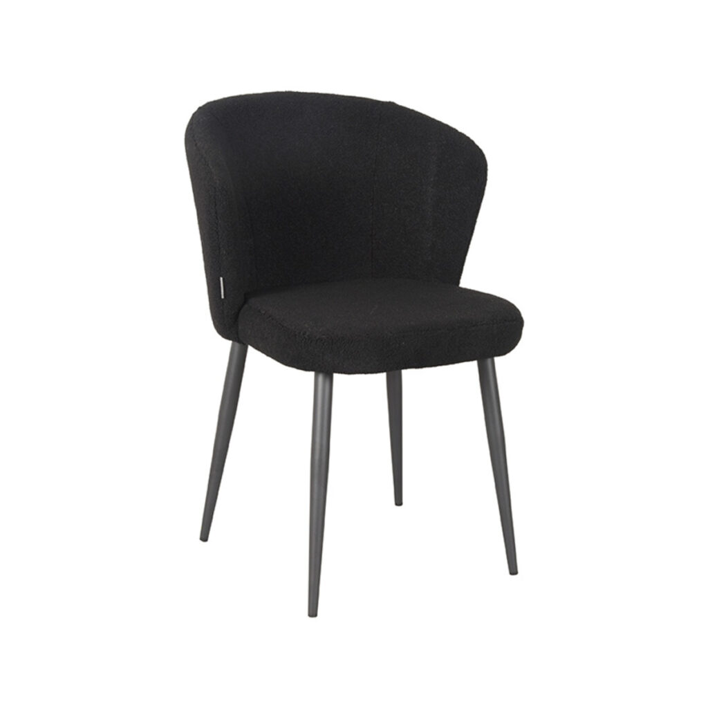 pro_79311_img_9399165 LABEL51 Eetkamerstoel Whirl - Zwart - Teddy - Zwart Metaal