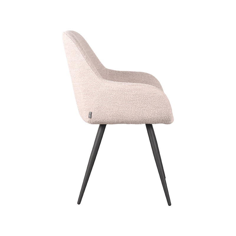 pro_79316_img_9393108 LABEL51 Eetkamerstoel Fender - Naturel - Boucle - Zwart Metaal