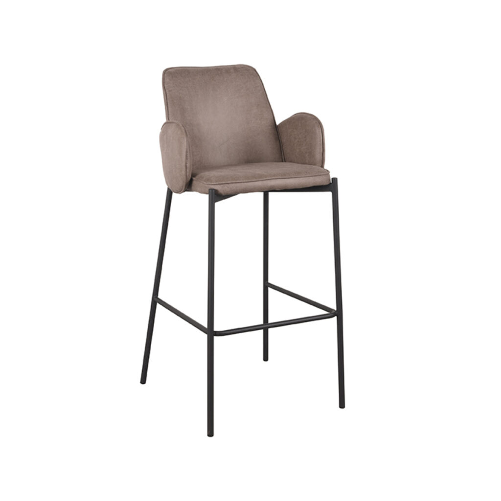 pro_79970_img_9394160 LABEL51 Barkruk Joni - Taupe - Micro Suede - Hoog