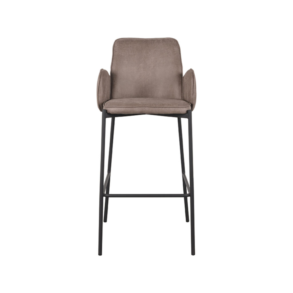 pro_79970_img_9394161 LABEL51 Barkruk Joni - Taupe - Micro Suede - Hoog