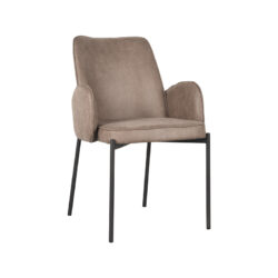pro_79974_img_9394140 LABEL51 Eetkamerstoel Joni - Taupe - Micro Suede - Zwart Metaal