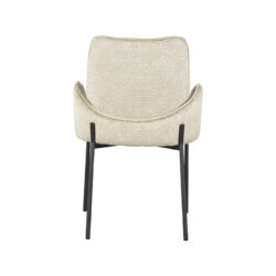 LABEL51 Eetkamerstoel Joni - Beige - Elegance - Zwart Metaal