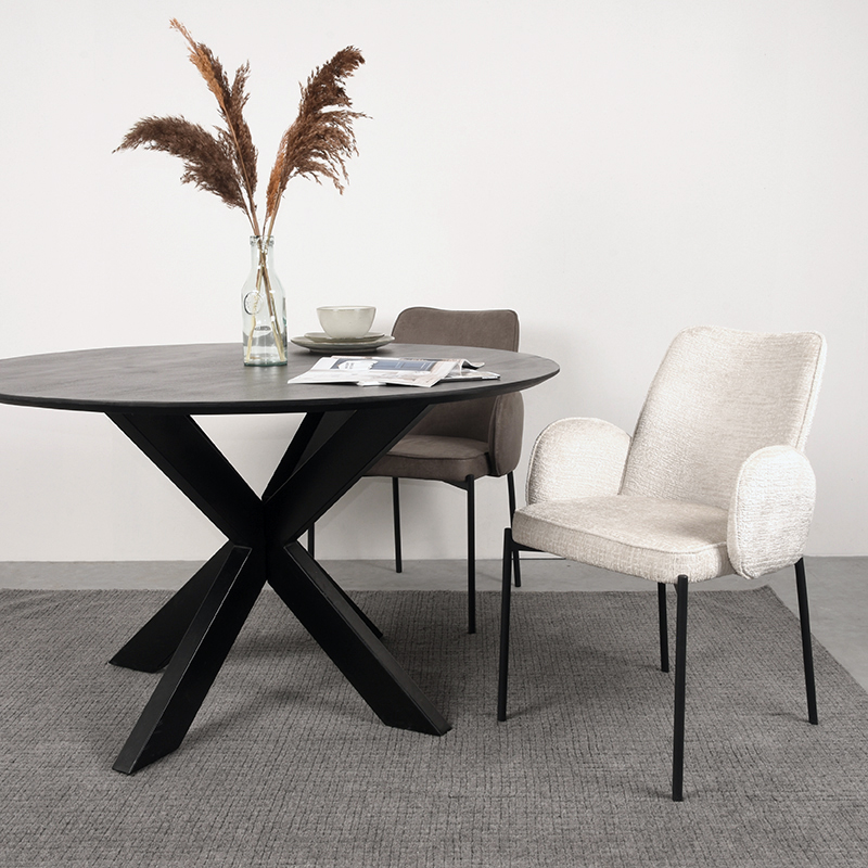 pro_79976_img_9394151 LABEL51 Eetkamerstoel Joni - Creme - Elegance - Zwart Metaal