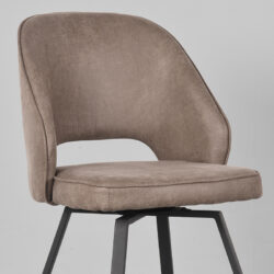 pro_79980_img_9394813 LABEL51 Eetkamerstoel Lewis - Taupe - Micro Suede - Zwart Metaal