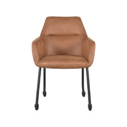 pro_80306_img_9394764 LABEL51 Eetkamerstoel Lenny - Cognac - Micro Suede - Zwart Metaal