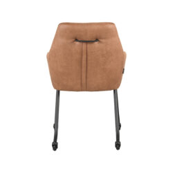pro_80306_img_9394766 LABEL51 Eetkamerstoel Lenny - Cognac - Micro Suede - Zwart Metaal