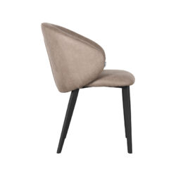 pro_80313_img_9394889 LABEL51 Eetkamerstoel Logan - Taupe - Micro Suede - Zwart Metaal