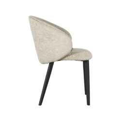 LABEL51 Eetkamerstoel Logan - Beige - Elegance - Zwart Metaal