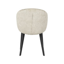 LABEL51 Eetkamerstoel Logan - Beige - Elegance - Zwart Metaal