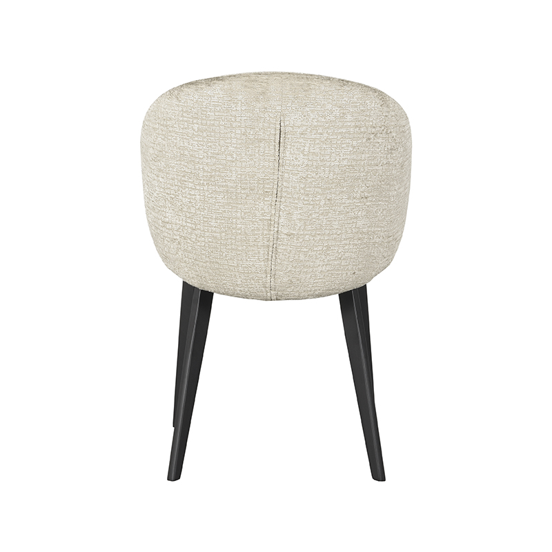 LABEL51 Eetkamerstoel Logan - Beige - Elegance - Zwart Metaal