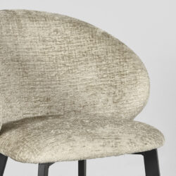 LABEL51 Eetkamerstoel Logan - Beige - Elegance - Zwart Metaal