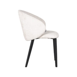 LABEL51 Eetkamerstoel Logan - Creme - Elegance - Zwart Metaal