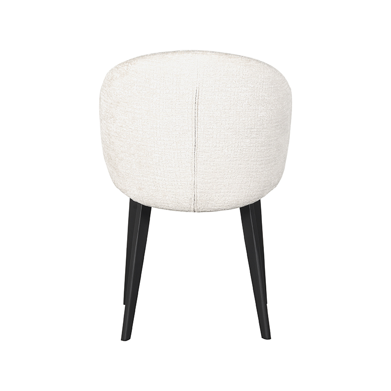 LABEL51 Eetkamerstoel Logan - Creme - Elegance - Zwart Metaal