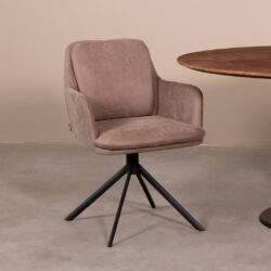 pro_80529_img_9394182 LABEL51 Eetkamerstoel Joy - Taupe - Micro Suede - Zwart Metaal