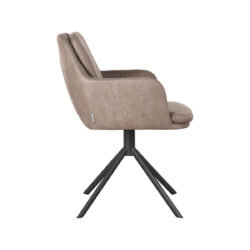 pro_80529_img_9394185 LABEL51 Eetkamerstoel Joy - Taupe - Micro Suede - Zwart Metaal