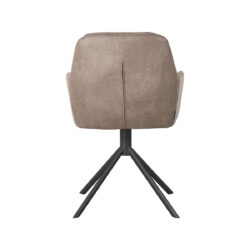 pro_80529_img_9394186 LABEL51 Eetkamerstoel Joy - Taupe - Micro Suede - Zwart Metaal