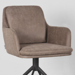 pro_80529_img_9394187 LABEL51 Eetkamerstoel Joy - Taupe - Micro Suede - Zwart Metaal