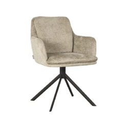 LABEL51 Eetkamerstoel Joy - Beige - Elegance - Zwart Metaal