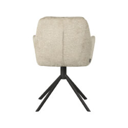 LABEL51 Eetkamerstoel Joy - Beige - Elegance - Zwart Metaal