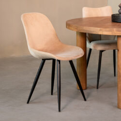 pro_80565_img_9392518 LABEL51 Eetkamerstoel Capri - Zand - Fluweel - Zwart Metaal