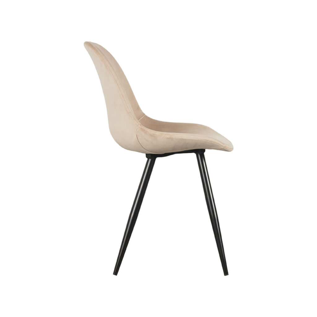 pro_80565_img_9392520 LABEL51 Eetkamerstoel Capri - Zand - Fluweel - Zwart Metaal