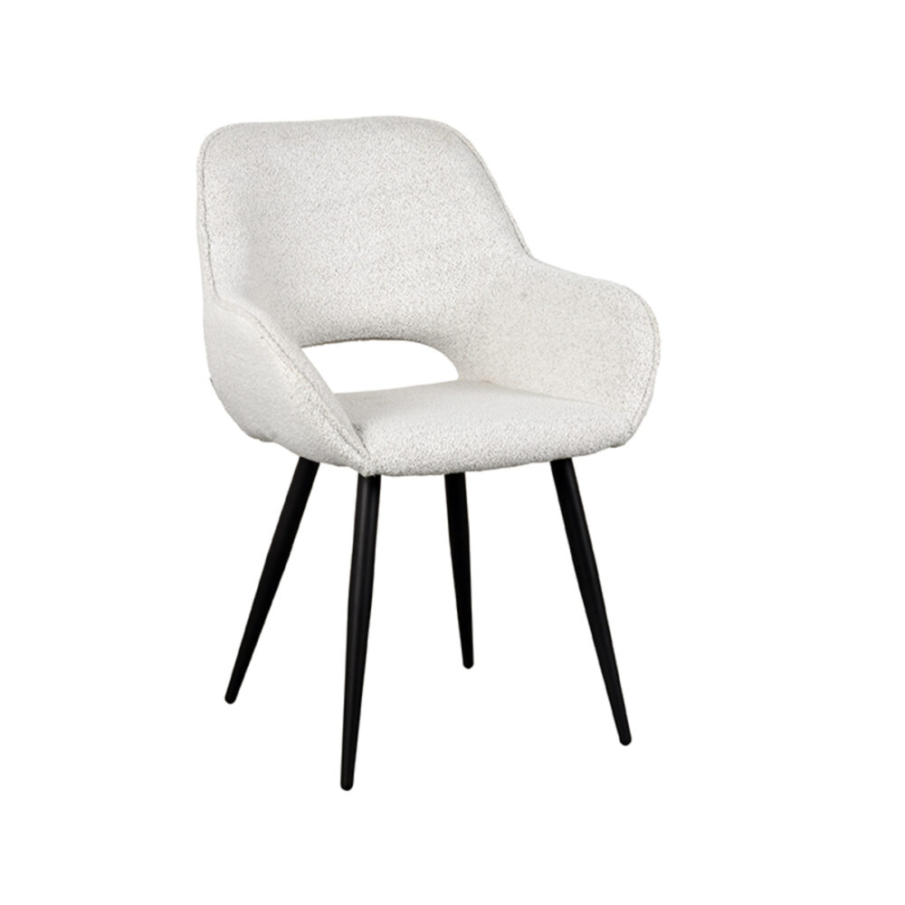 pro_80806_img_9393131 LABEL51 Eetkamerstoel Fer - Champagne - Boucle - Zwart Metaal