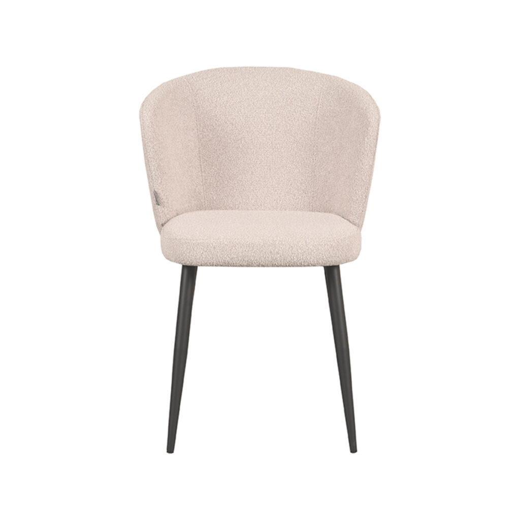 pro_81099_img_9399155 LABEL51 Eetkamerstoel Wave - Naturel - Boucle - Zwart Metaal