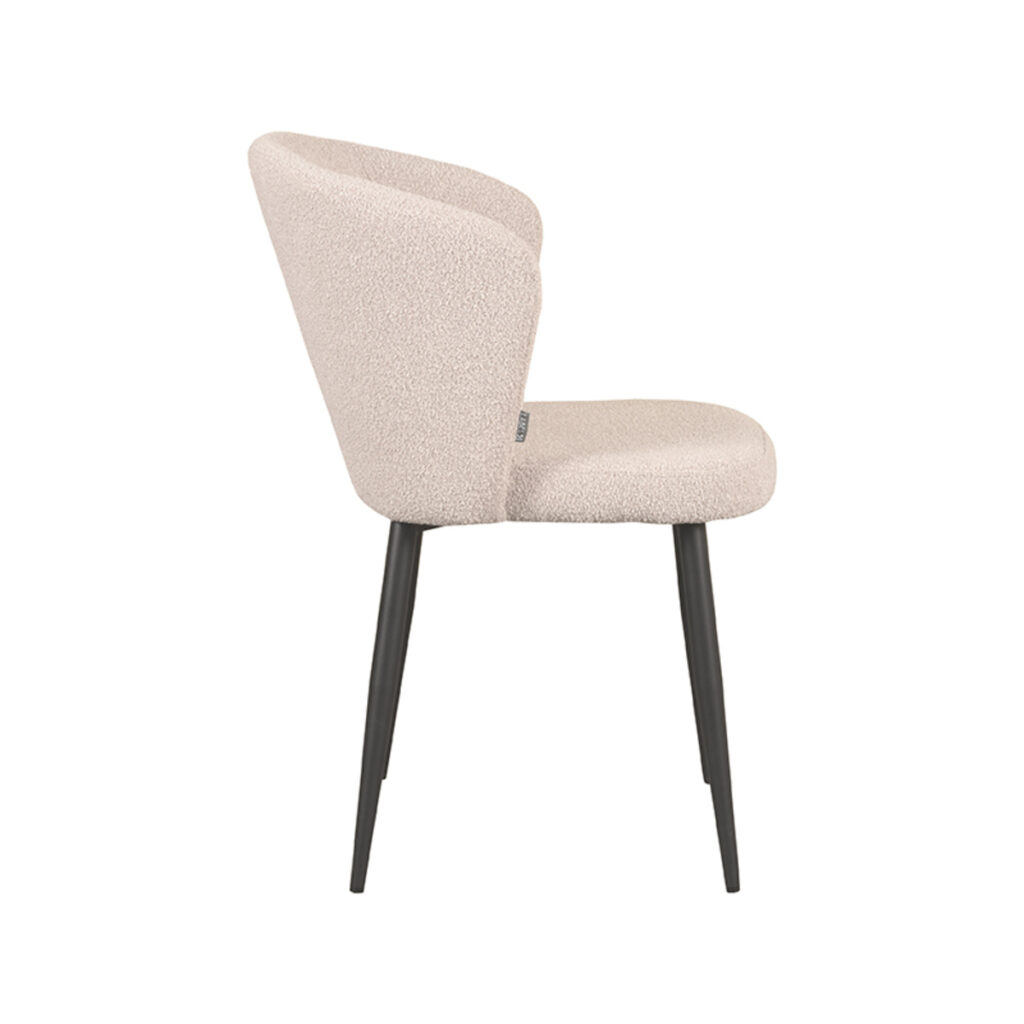 pro_81099_img_9399156 LABEL51 Eetkamerstoel Wave - Naturel - Boucle - Zwart Metaal