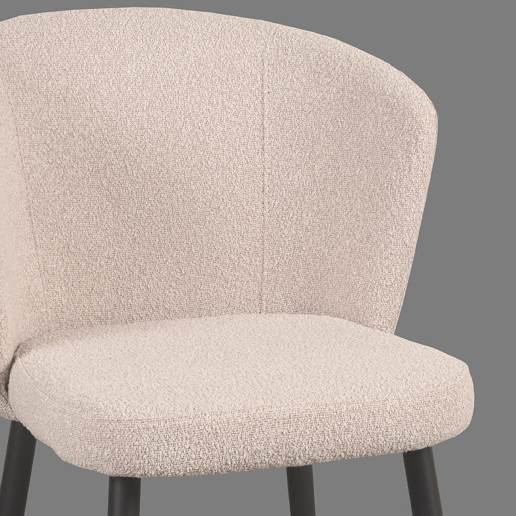 pro_81099_img_9399158 LABEL51 Eetkamerstoel Wave - Naturel - Boucle - Zwart Metaal