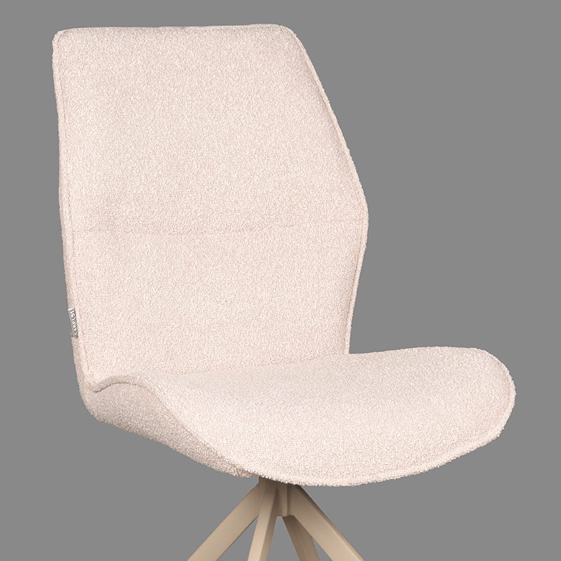 pro_81104_img_9392631 LABEL51 Eetkamerstoel Comfy - Naturel - Boucle - Taupe Metaal