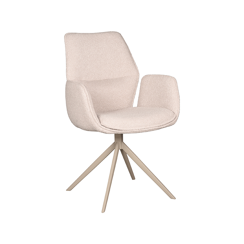 pro_81105_img_9395451 LABEL51 Eetkamerstoel Mellow - Naturel - Boucle - Taupe Metaal