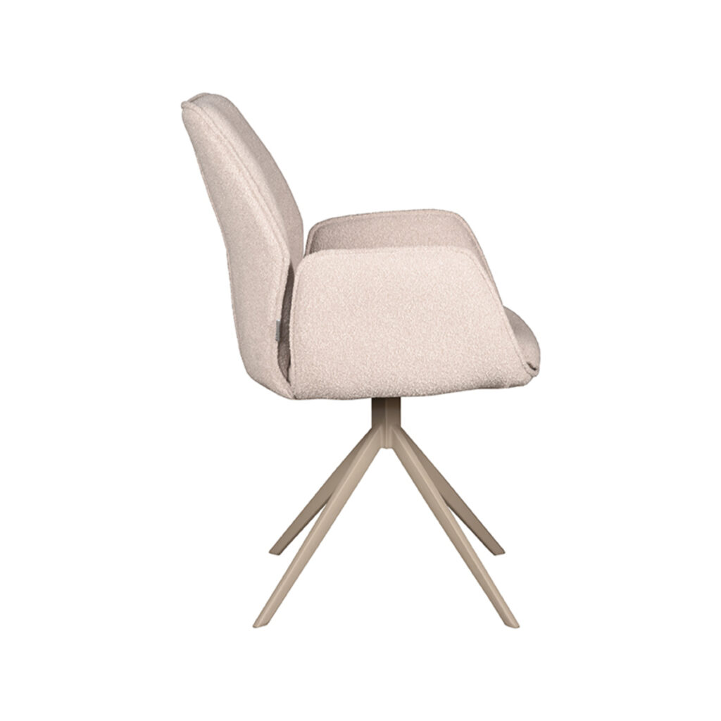 pro_81105_img_9395453 LABEL51 Eetkamerstoel Mellow - Naturel - Boucle - Taupe Metaal